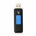 V7 Memory 16GB Retractable USB 3.0 Flash Drive, Black VF316GAR-BLK-3N